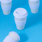Blue takeaway cup