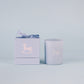 Blue glass jar candle