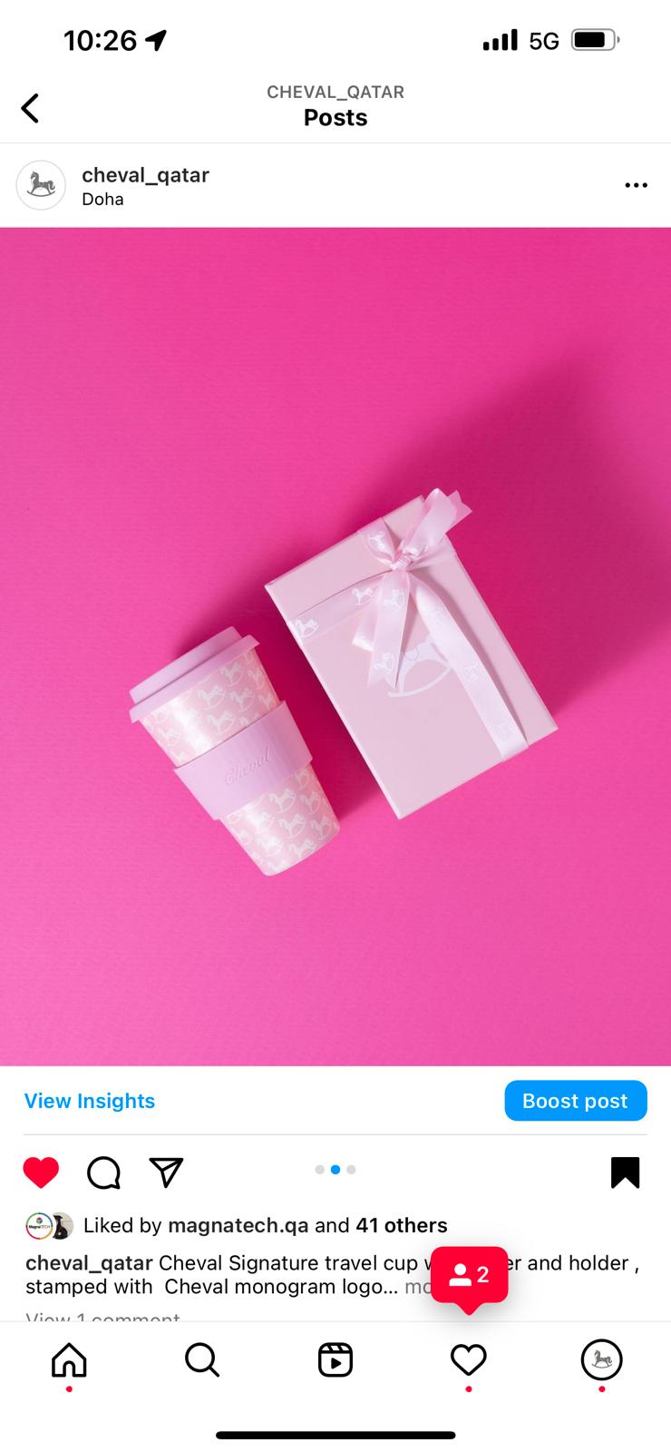 Pink Take away cup