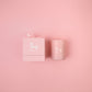 Pink glass jar Candle