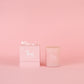 Pink glass jar Candle